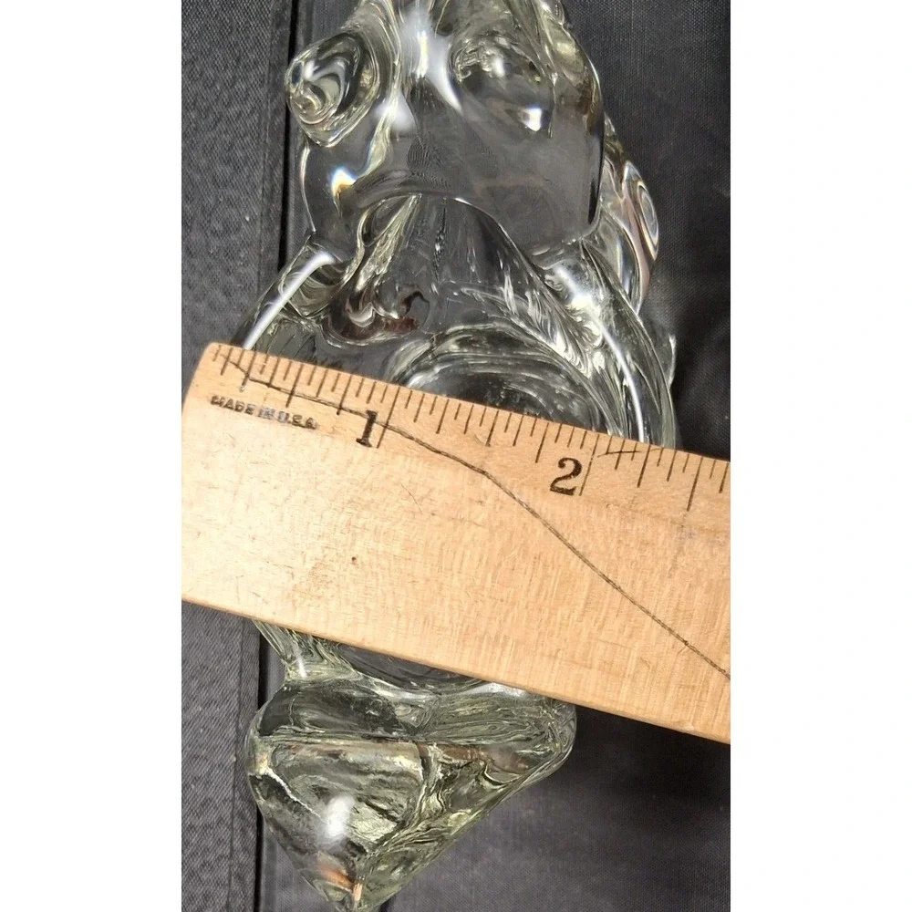 Avon Vintage Clear Glass Squirrel Votive Candle Holder Trinket Dish Figurine